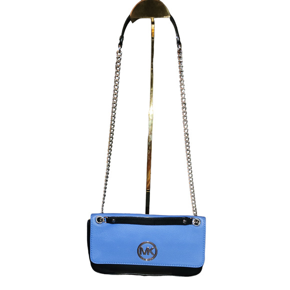 MICHAEL Michael Kors Fulton Small Shoulder Flap bag blue black - Picture 6 of 9